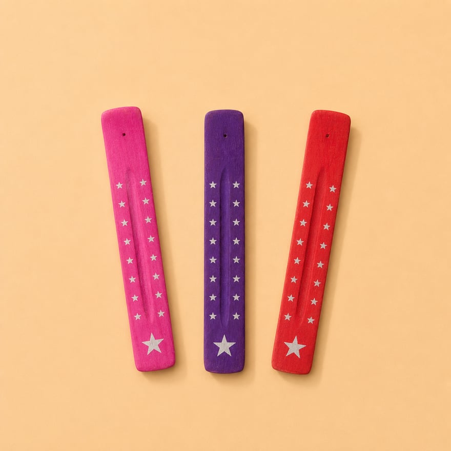 Star Mango Wood Incense Holder