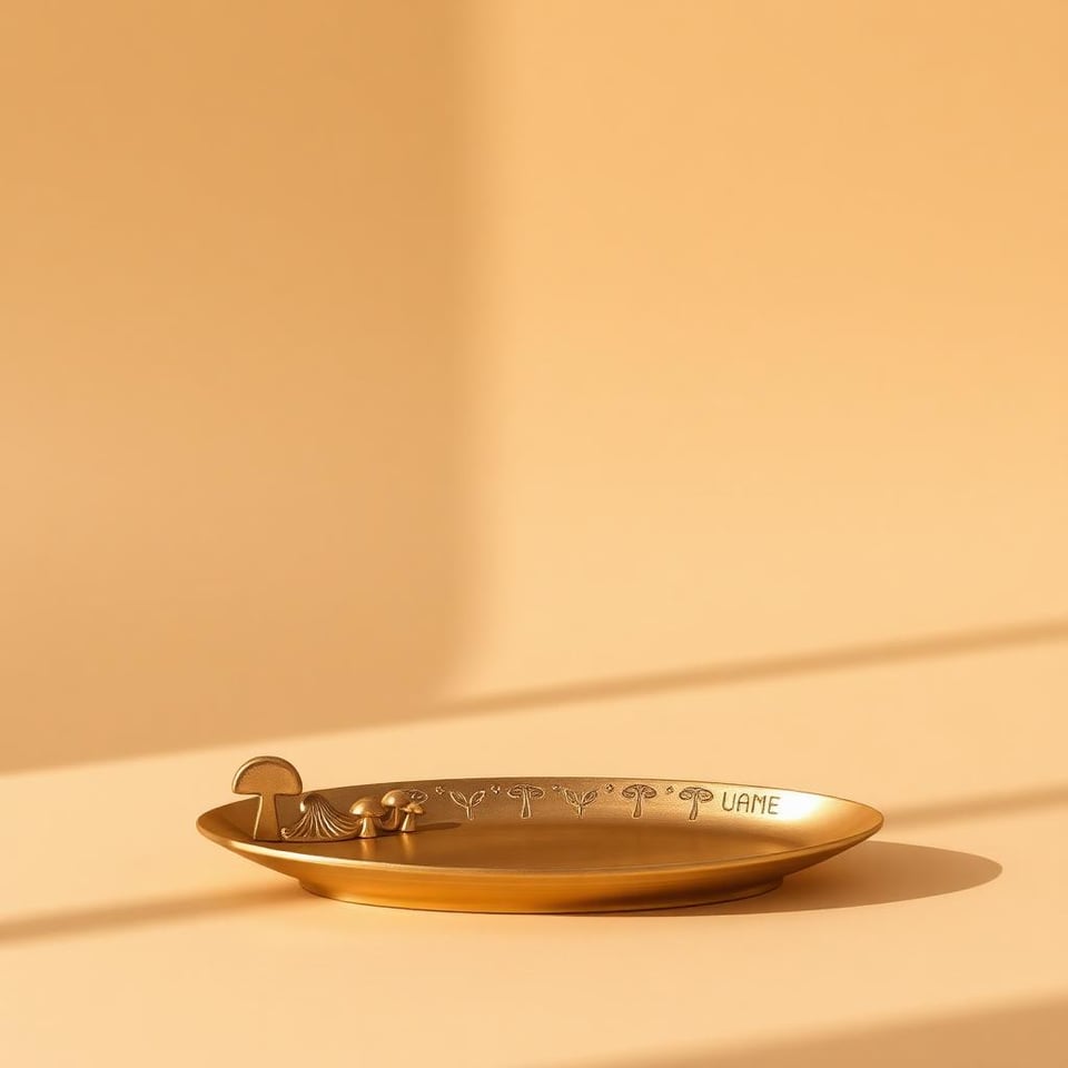 Gold Aluminium Incense Holder